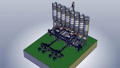 3D-модель завода по производству сухих строительных смесей 2