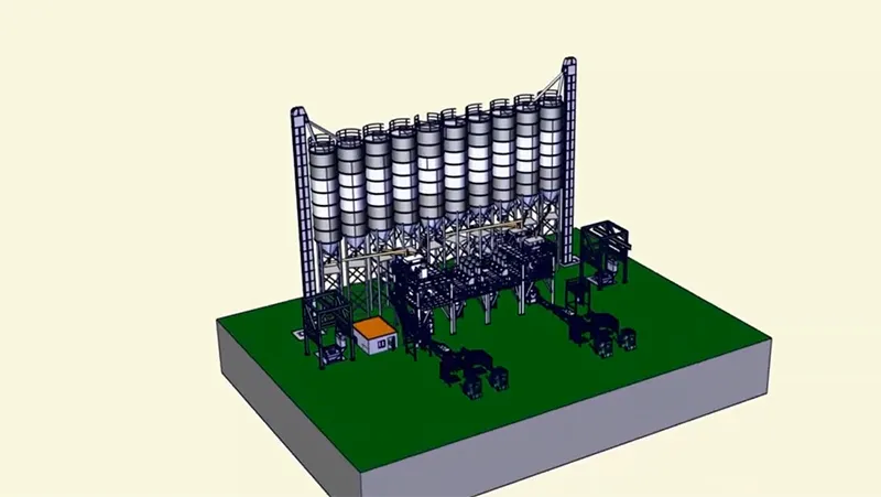 3D-модель завода по производству плиточного клея