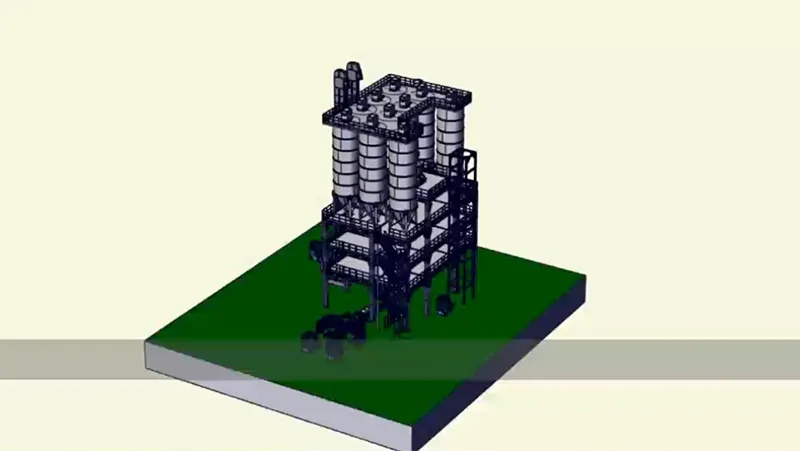 3D-модель завода по производству самовыравнивающихся смесей